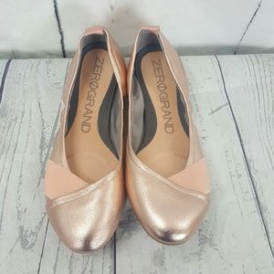 Cole Haan ZEROGRAND Metallic Pink Ballet Flats